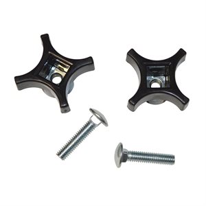 2 POIGNÉES DE PLASTIQUE ET BOULONS